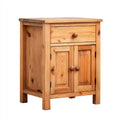 Mesitas de noche de madera 58x42x68 cm natural - estilo rústico para dormitorio