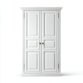 Armarios de madera 110x55x200 cm blanco diseño clásico con dos puertas