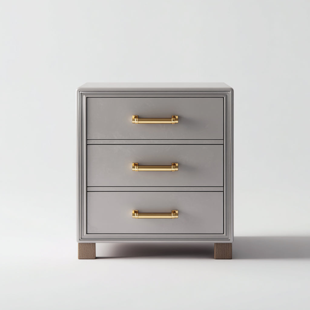 Mesitas de noche de madera 55x40x55 cm gris - diseño moderno para dormitorio