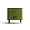 Mesitas de noche de madera 60x42x55 cm verde - diseño moderno para dormitorio
