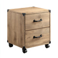 Mesitas de noche de madera 50x45x52 cm natural y negro - estilo industrial para dormitorio