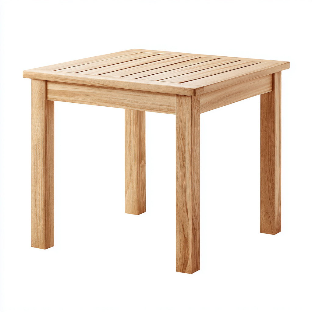 Mesas de jardín de madera 90x90x75 cm natural - diseño cuadrado para exterior