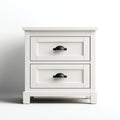 Mesitas de noche de madera 55x40x58 cm blanco - estilo rústico para dormitorio