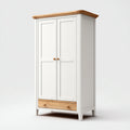 Armarios de madera 95x50x180 cm - blanco-natural - diseño clásico con 2 puertas y 1 cajón