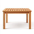 Mesas de jardín de madera 120x75x75 cm madera natural para exterior - diseño rectangular con tablero de listones