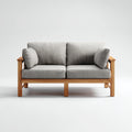 Sofás de exterior sofá de madera 150x80x78 cm gris-marrón diseño sencillo
