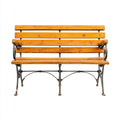 Bancos de jardín de madera y metal 145x55x82 cm marrón y gris - estilo rústico para exterior