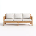Sofás de exterior madera 3 plazas 210x80x75 cm natural - moderno y resistente para jardín