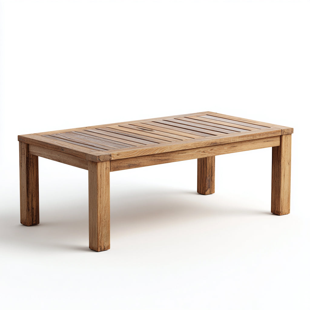 Mesas de jardín de madera 160x80x75 cm natural - diseño rectangular para exterior
